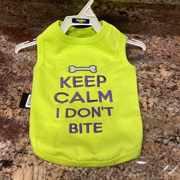 Parisian Pet, unisex trendy pet design clothing, “KEEP CALM I DON’T BITE” 🐾 NWT - Picture 5 of 12